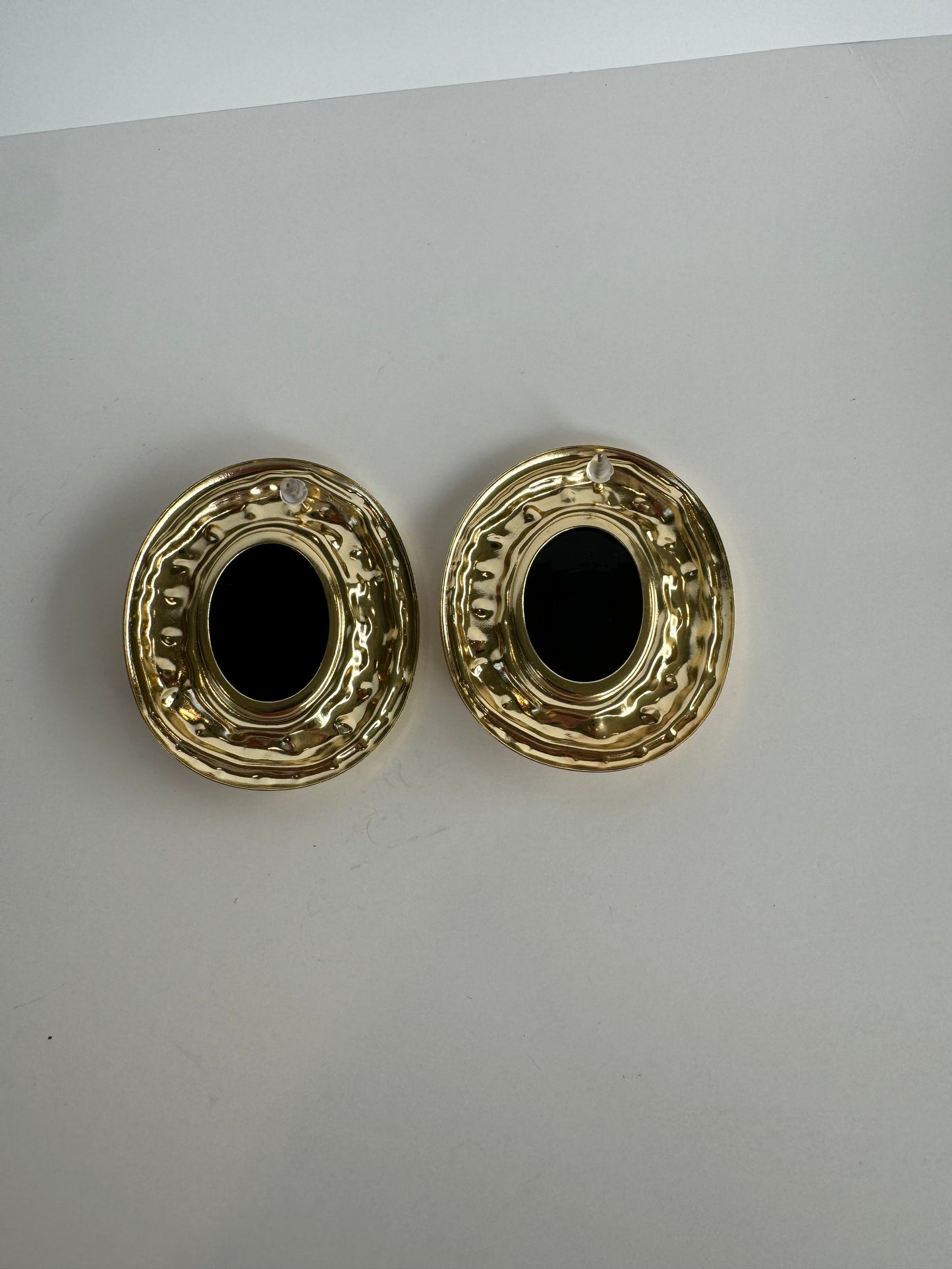 Gold and Black Jumbo Earrings