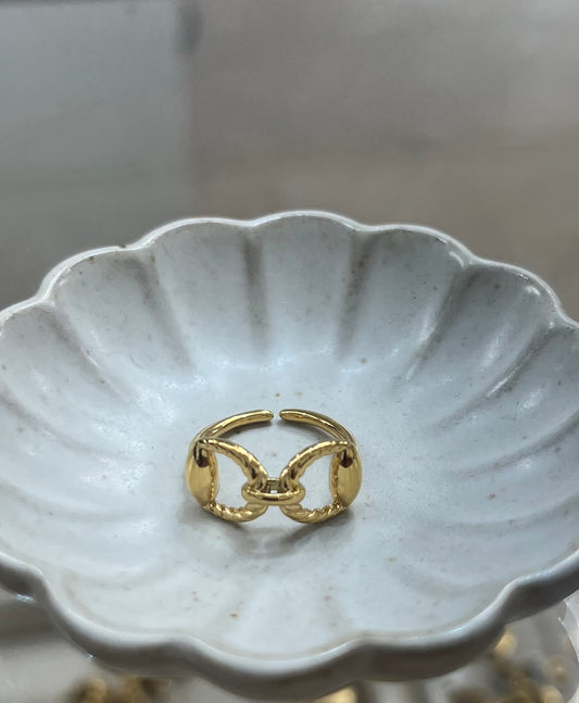 Horsebit Gold Ring