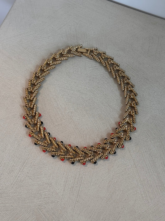 Vintage Colored Stone Necklace