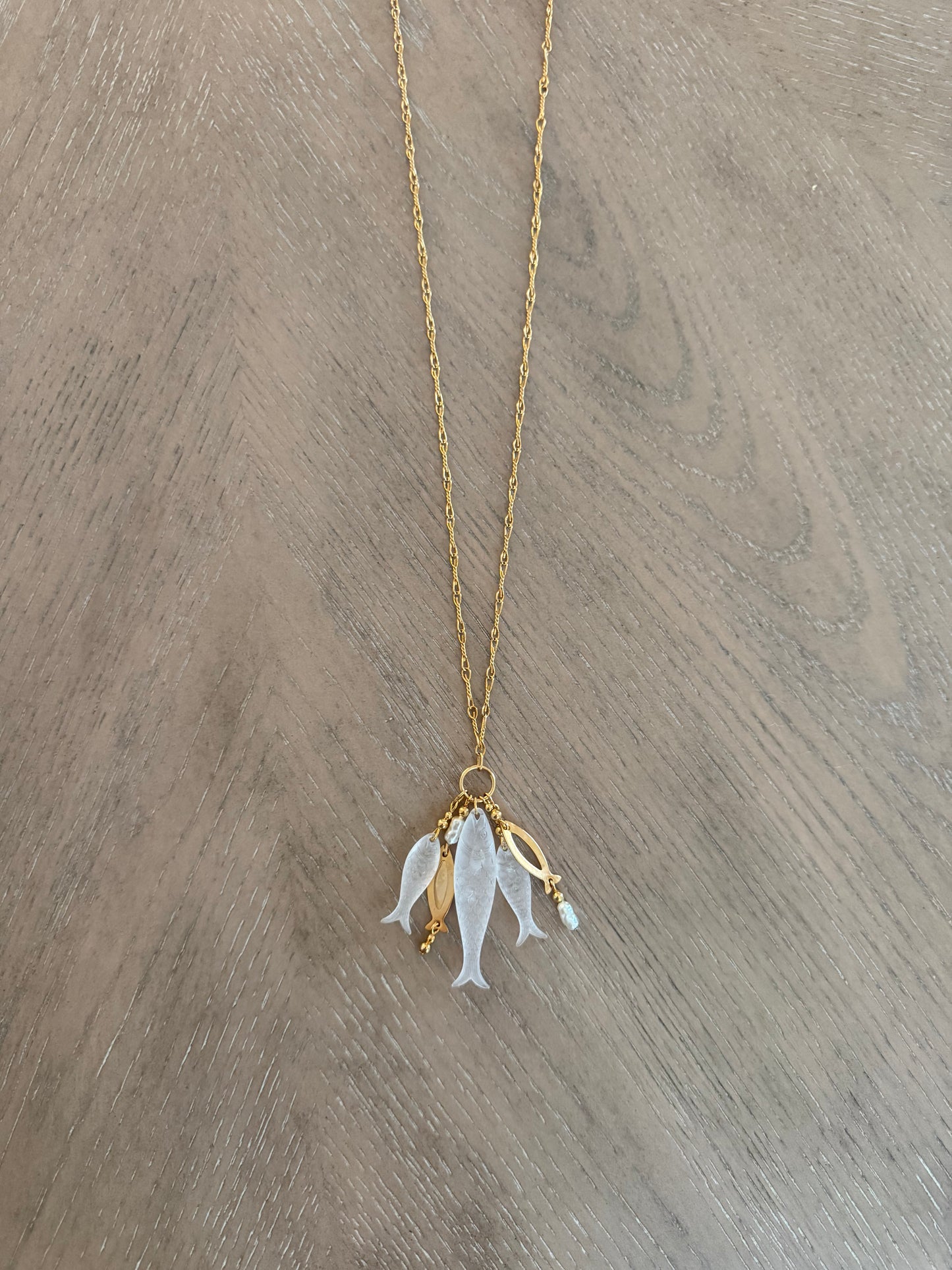 Multi Fish Pendant Necklace