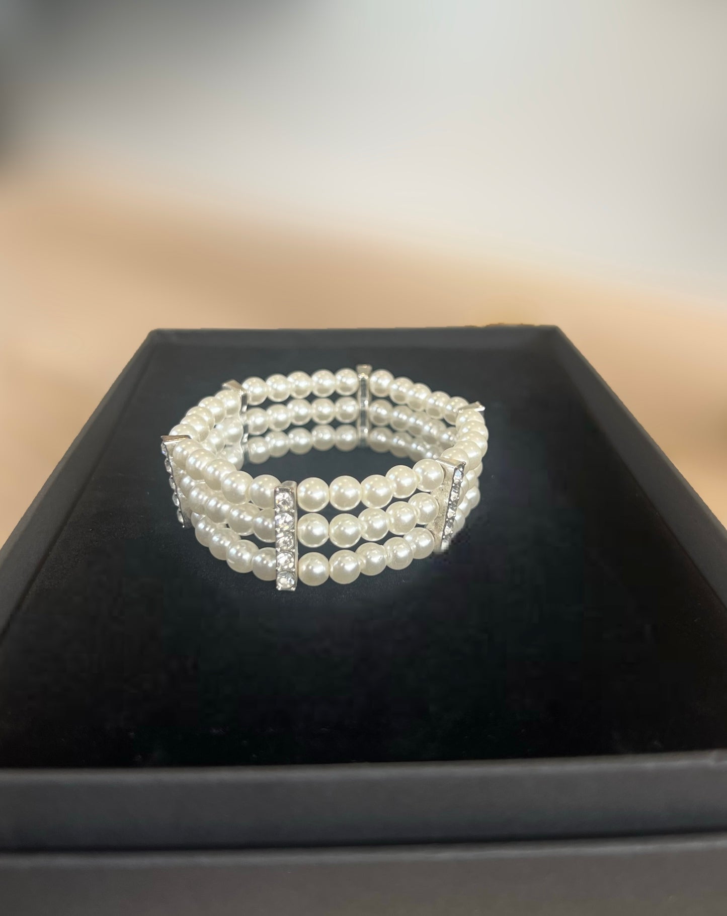 Pearl And Crystal Bracelet