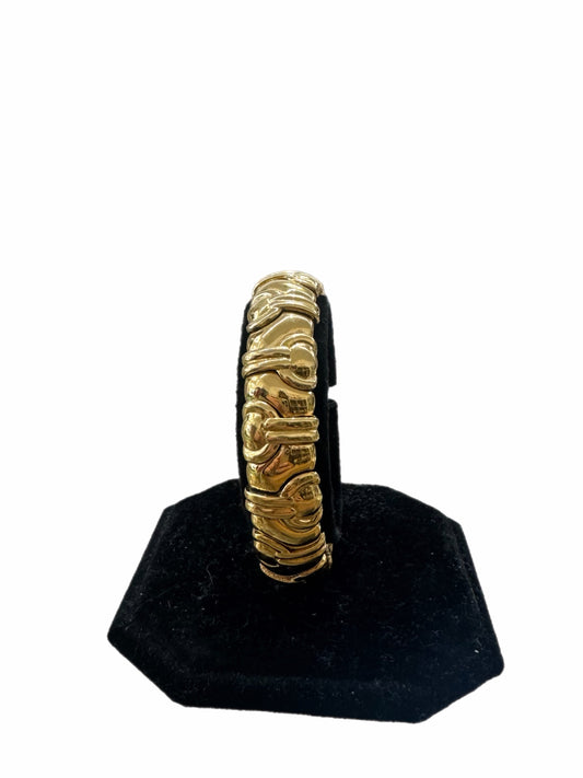 Parenthesis Gold Cuff Bangle Bracelet