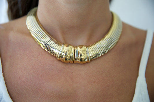 Givenchy Chunky Logo Statement Collar Necklace