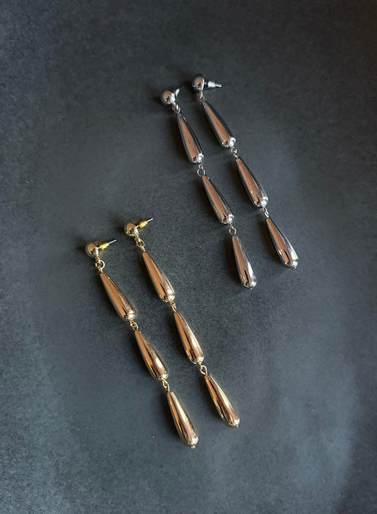 Gold Silver Hanging Earrings