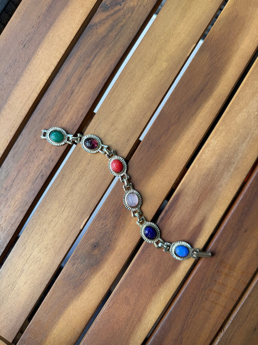 Vintage Scarab Stone Bracelet