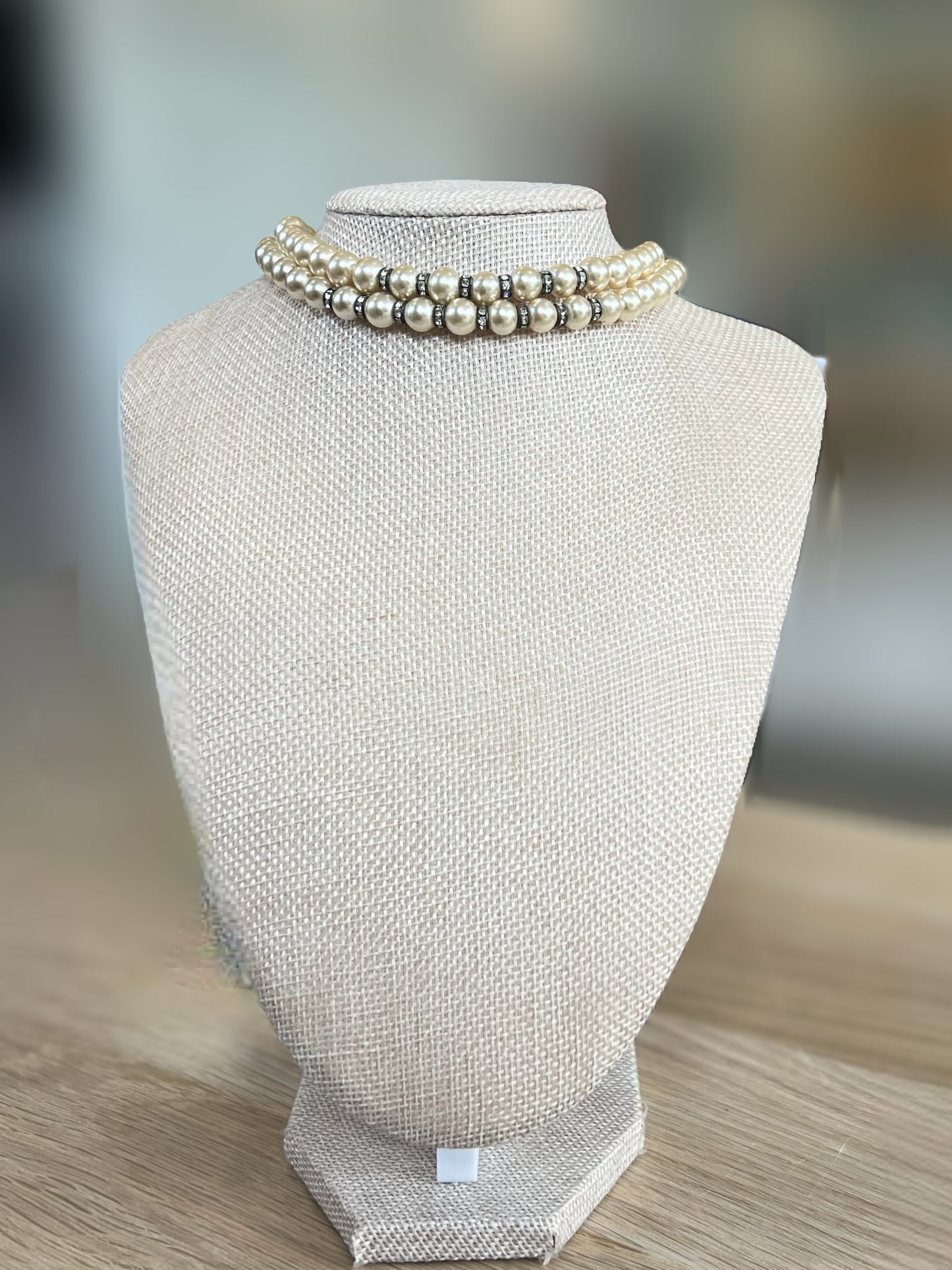 Pearl Two Strand Choker Necklace