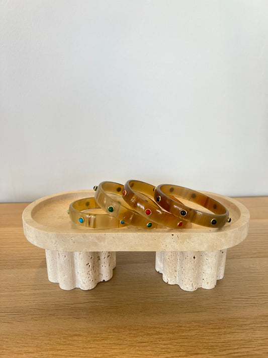 Beige/Light Brown Colored Bangle