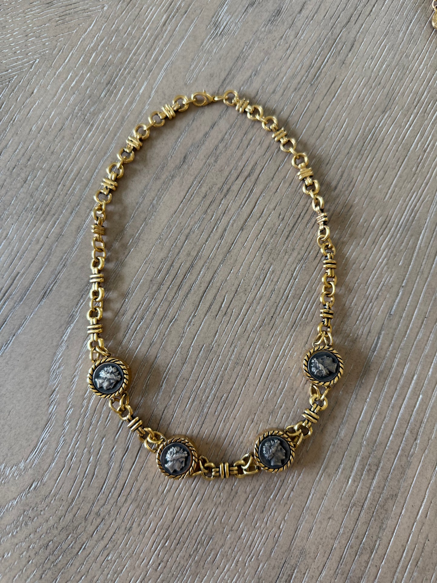 Vintage Multi Coin Collar Necklace