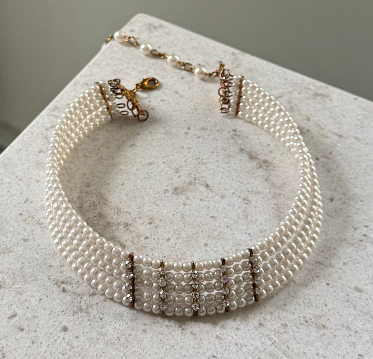 Vintage Multi Strand Pearl Choker
