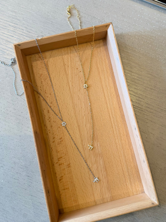 Jewish Star and Chai Lariat Necklace