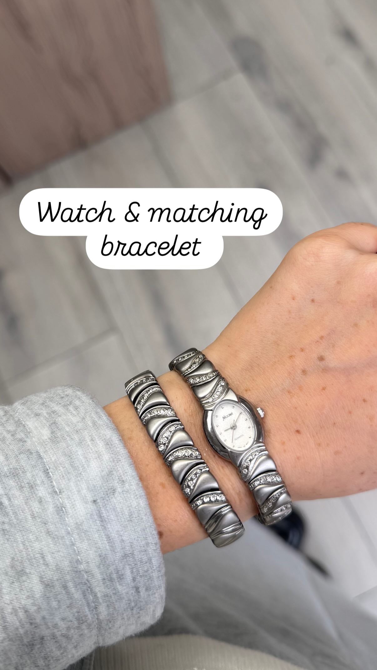 Matching Bracelet and Watch Set