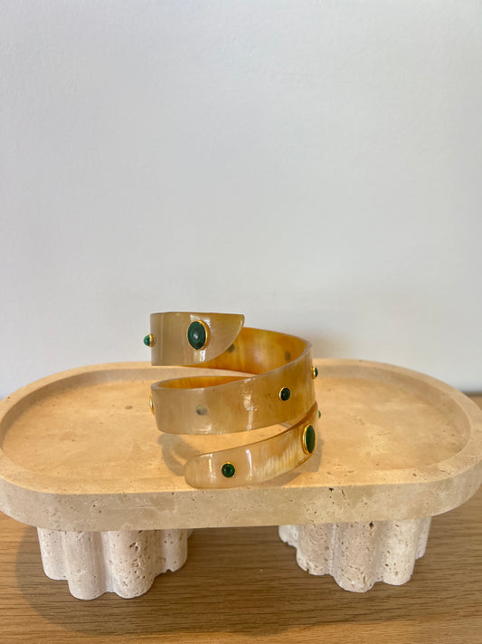 Beige And Green Arm Cuff