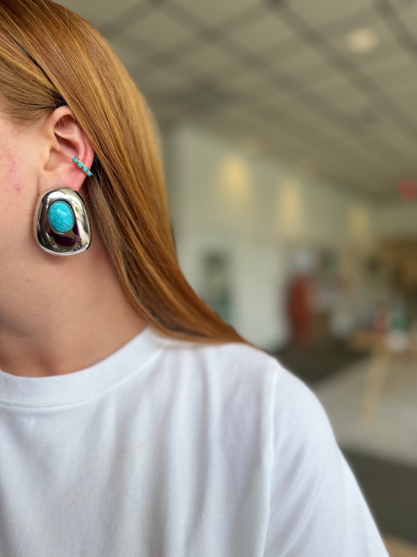 Silver And Turquoise Earrings
