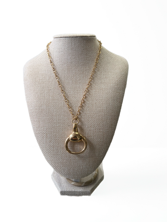 Rose Gold Horsebit Necklace