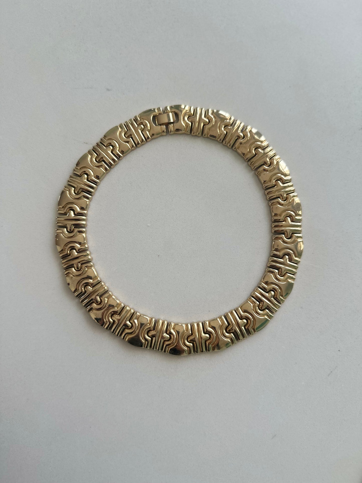 Gold Parentesi Link Collar Necklace