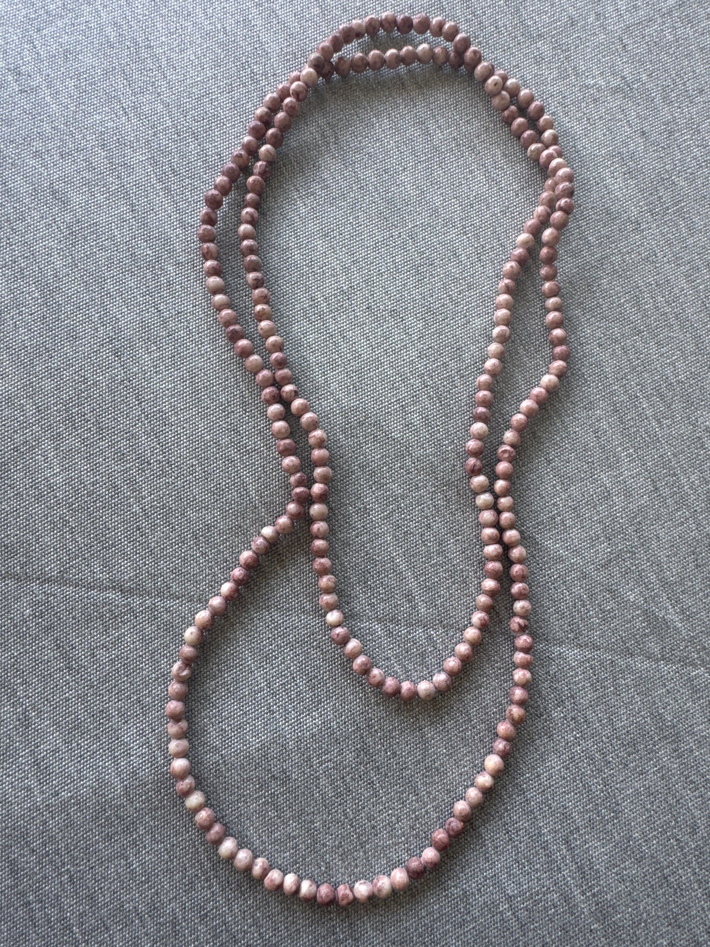 Pink Marble Bead Necklace