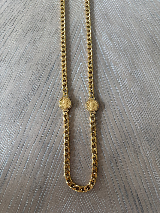 Vintage Coin Station Necklace