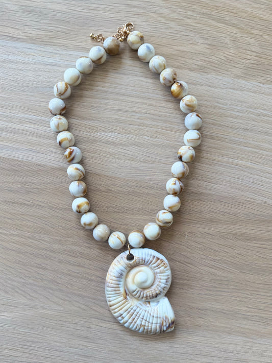 Large Shell Beaded Necklace