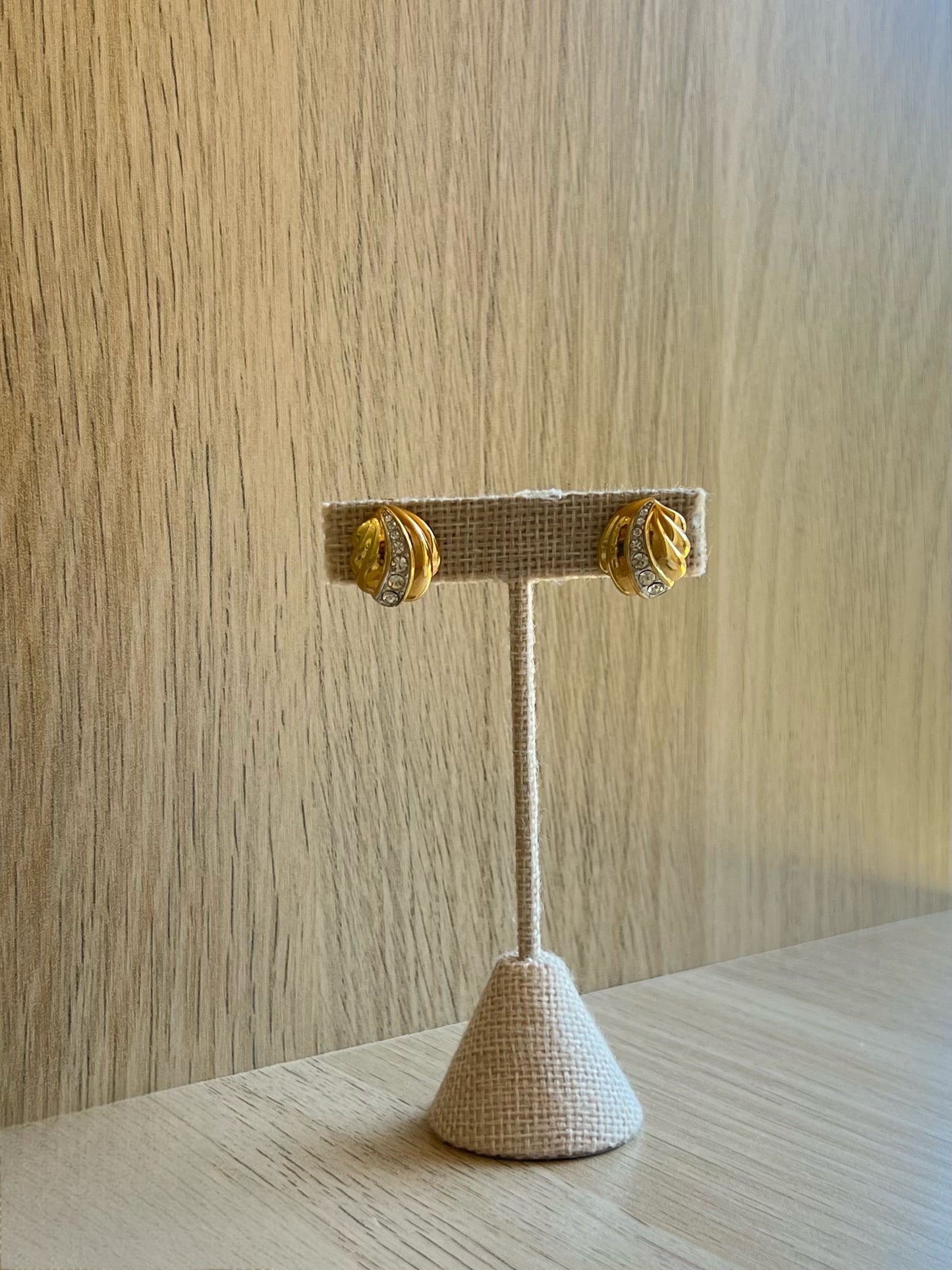 Gold And Crystal Little Earrings