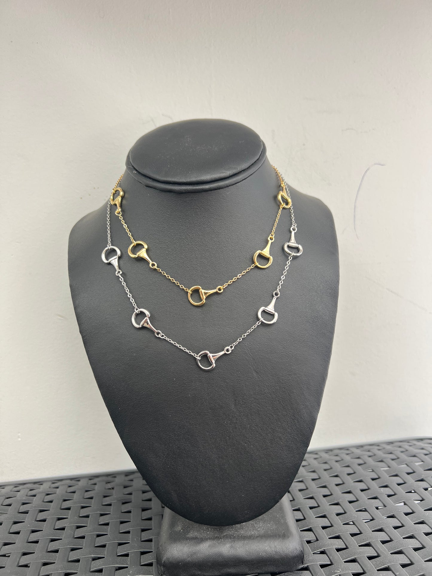 Horsebit Matching Necklace And Bracelet Set