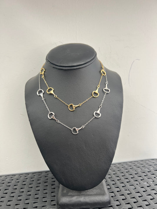 Horsebit Matching Necklace And Bracelet Set