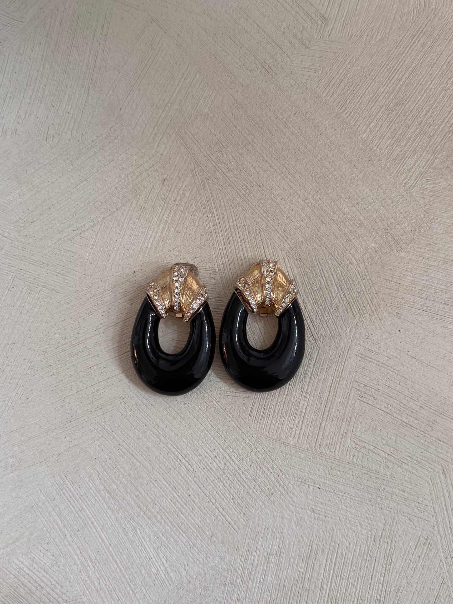 Vintage Ciner Door Knocker Style Earrings