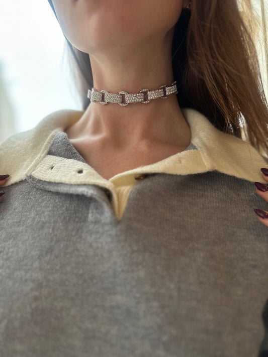 Vintage Crystal Link Choker