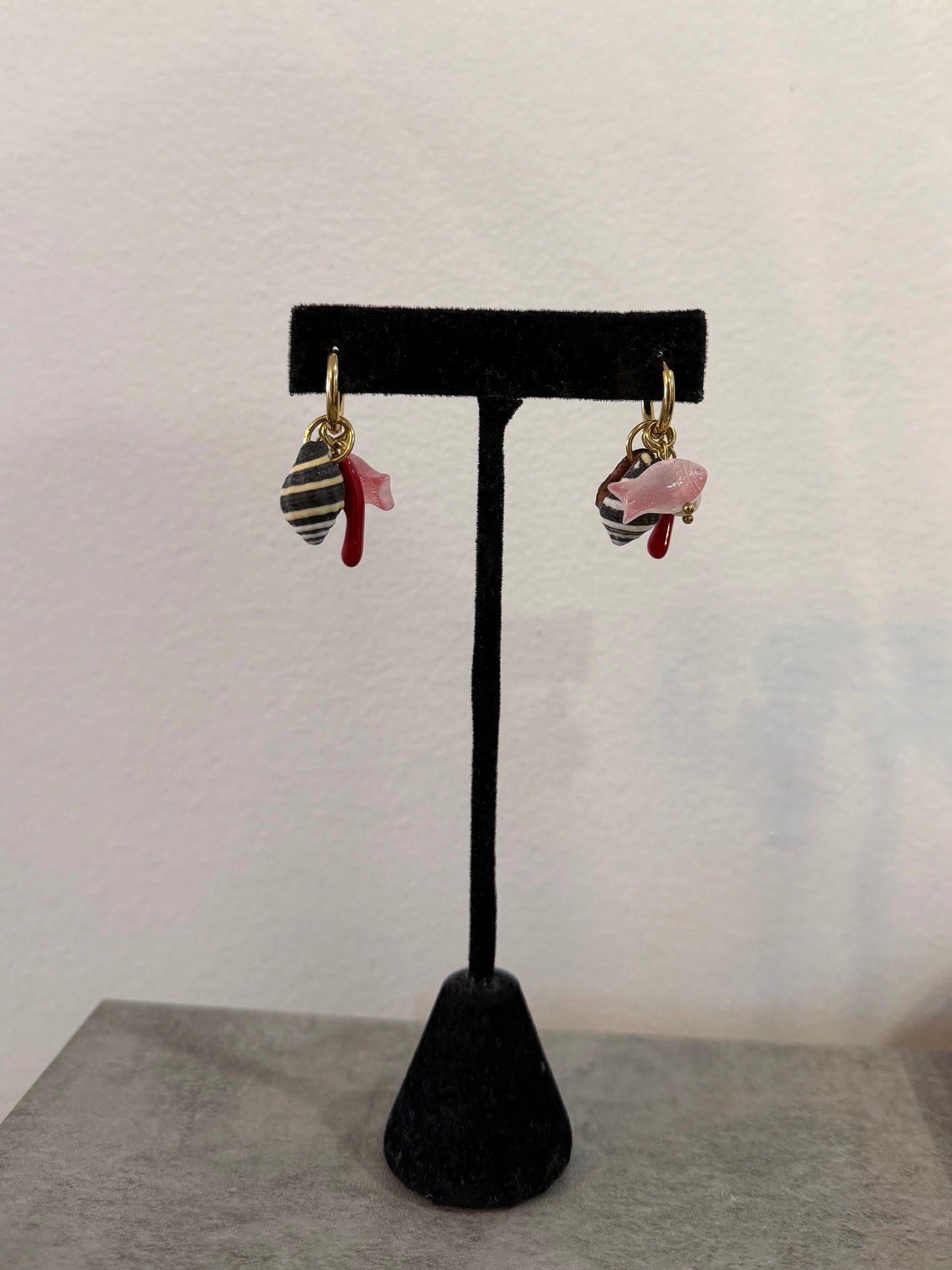 Multi Charm Hoop Earrings