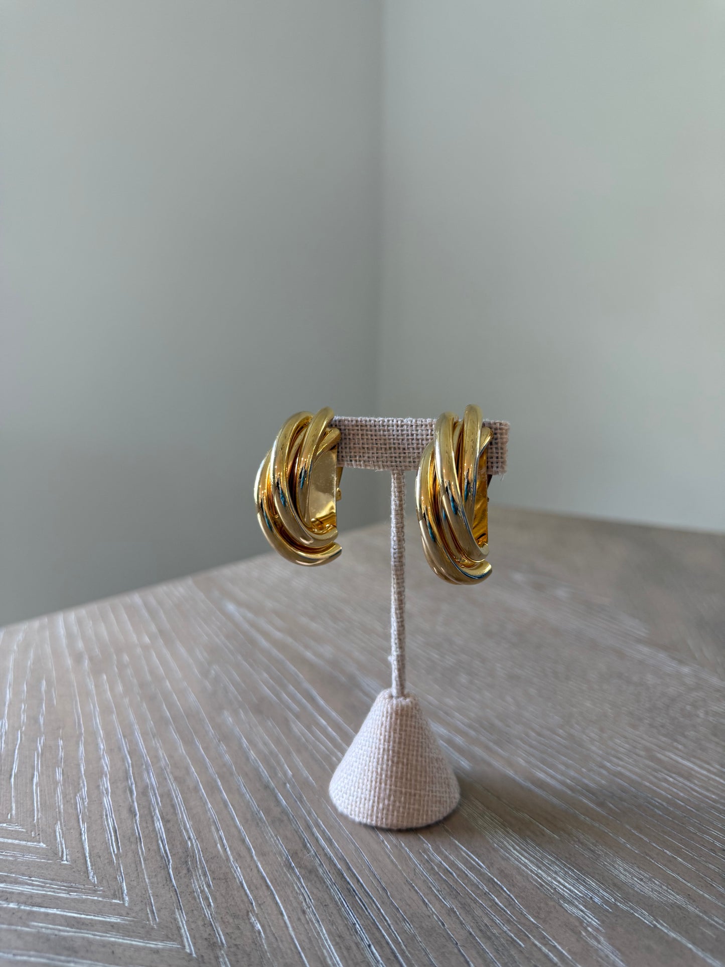 Gold Twisted Earrings