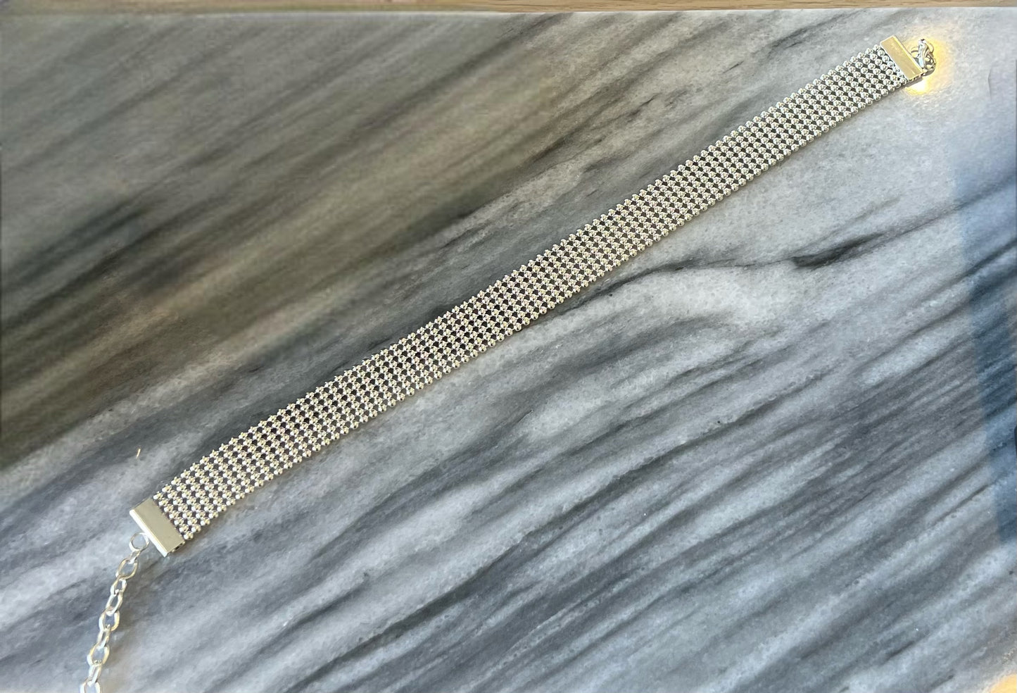Silver Ball Chain Choker Necklace