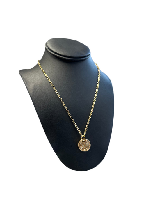 Dior Button Pendant Necklace