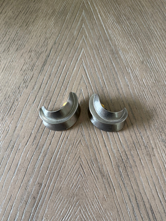 Silver Brushed Large Clip-back Earring