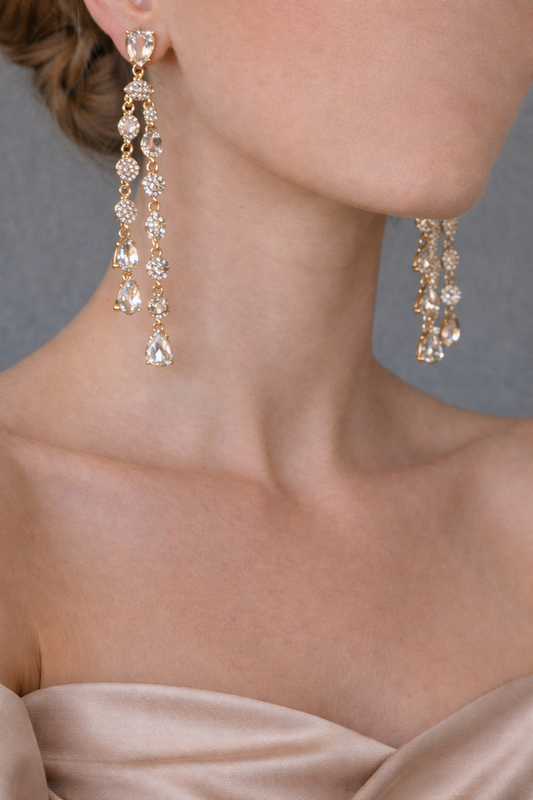 Givenchy Pear-Shape Crystal Statement Earrings