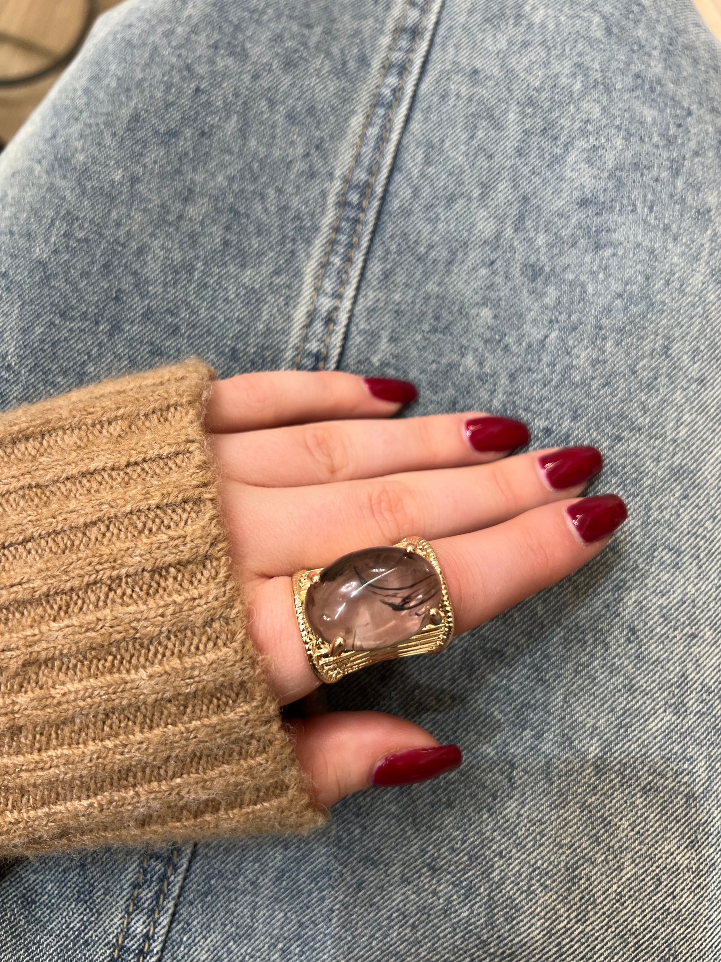 Cocktail Textured Ring