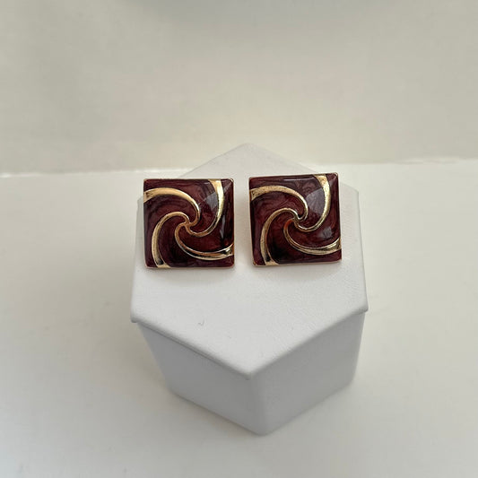 Square Swirl Earrings