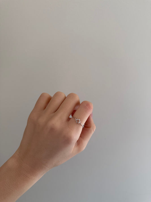Jewish Star Sterling Silver Ring
