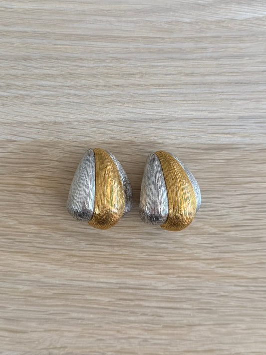 Vintage Ciner Matte Clip Earrings