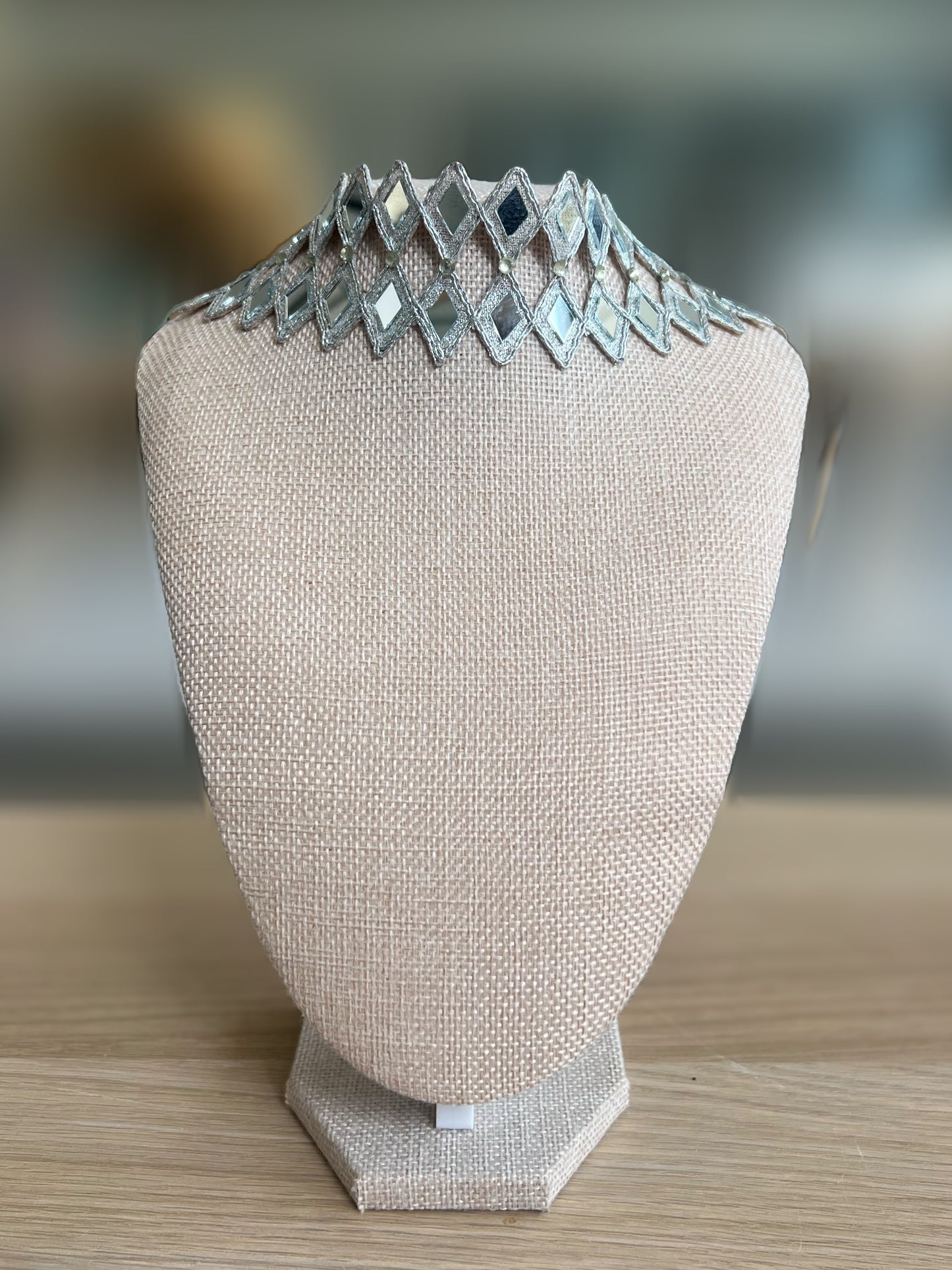 Silver Fabric Choker