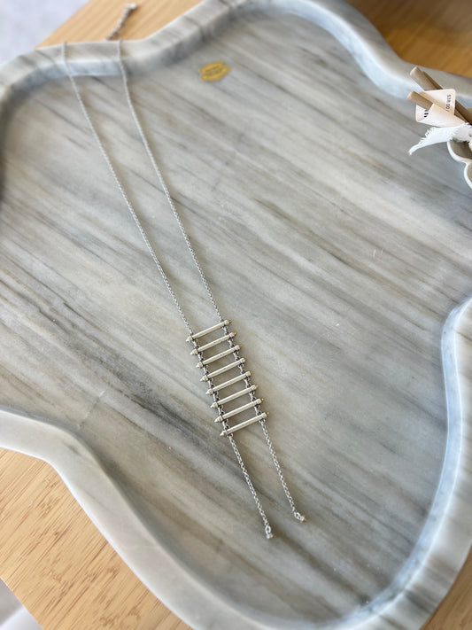 Silver Ladder Pendant Necklace