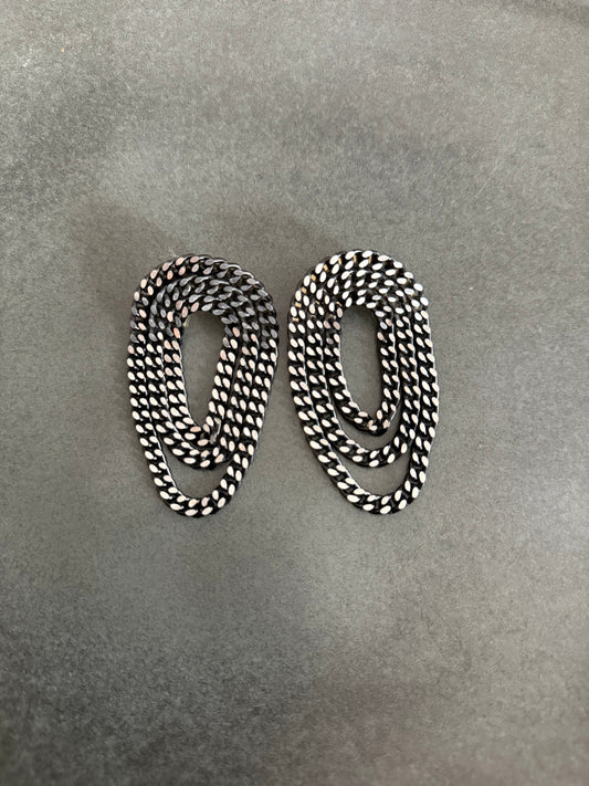 Silver Chain Hanging Earring