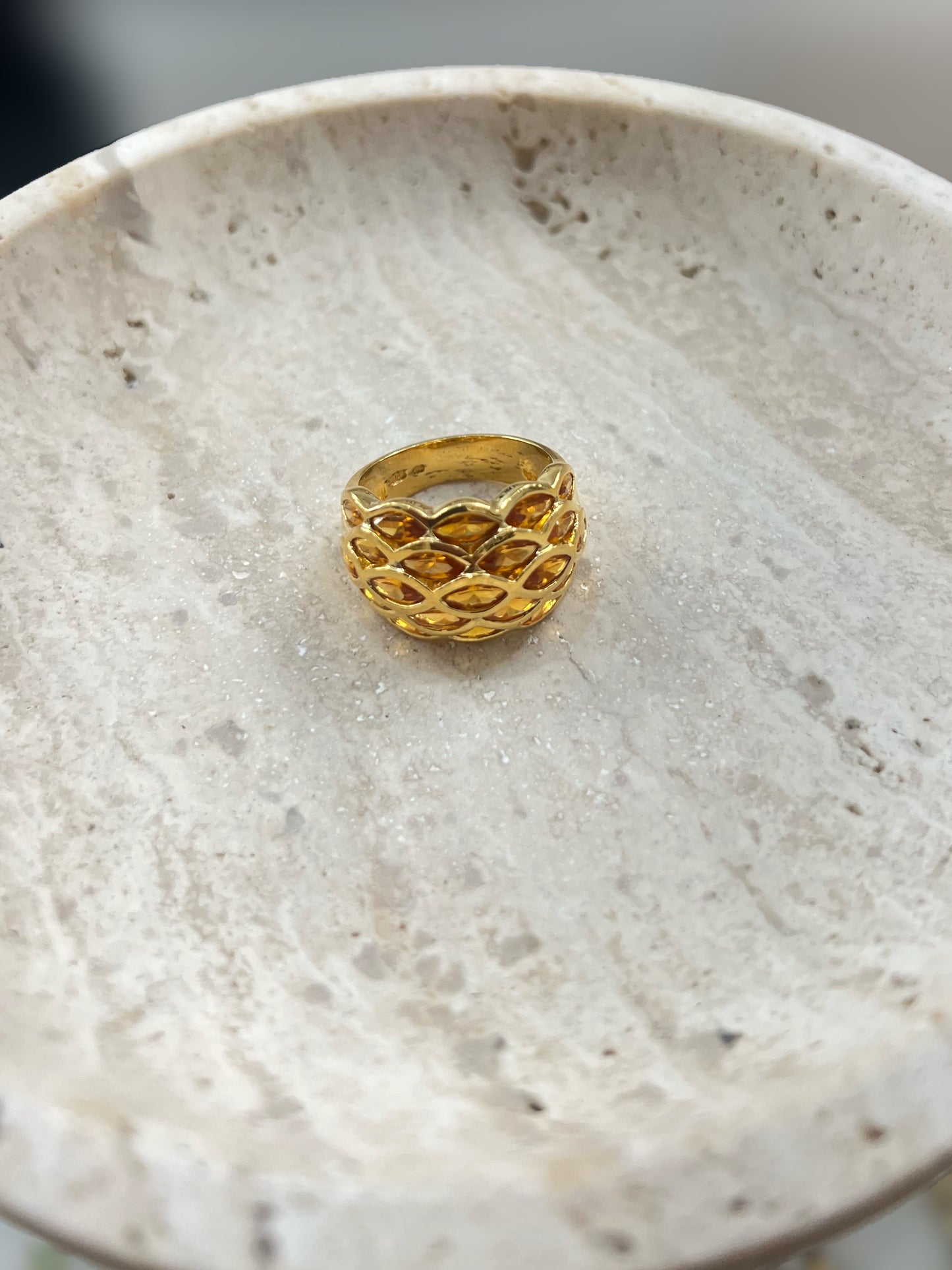 Gold And Orange Stone Ring