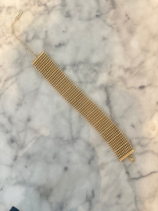 Gold Ball Choker Necklace