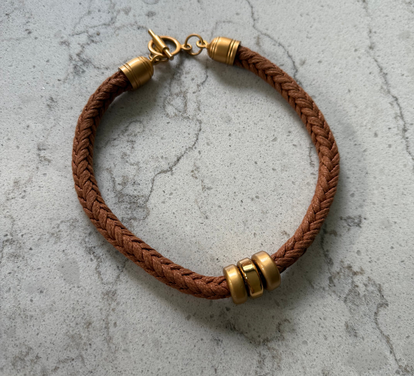 Rope Collar Necklace Gold pendant