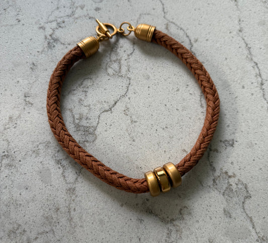 Rope Collar Necklace Gold pendant