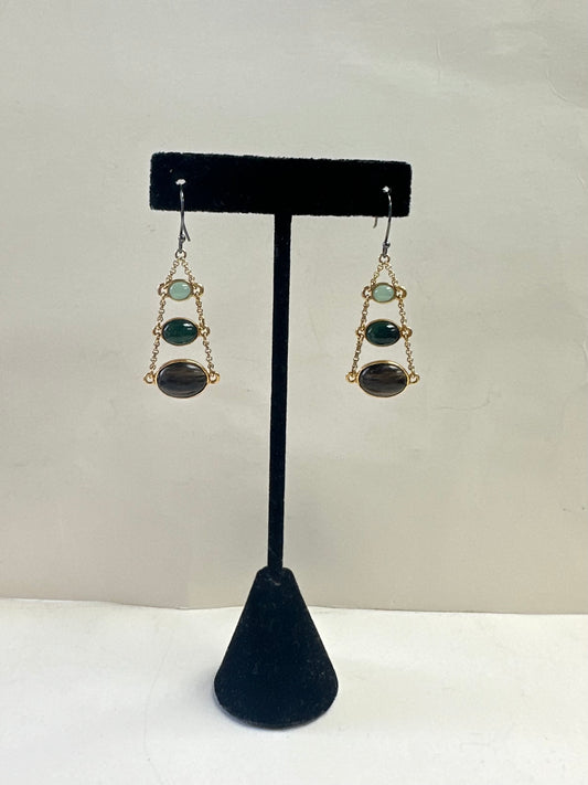 Colored Stone Hanging Earring