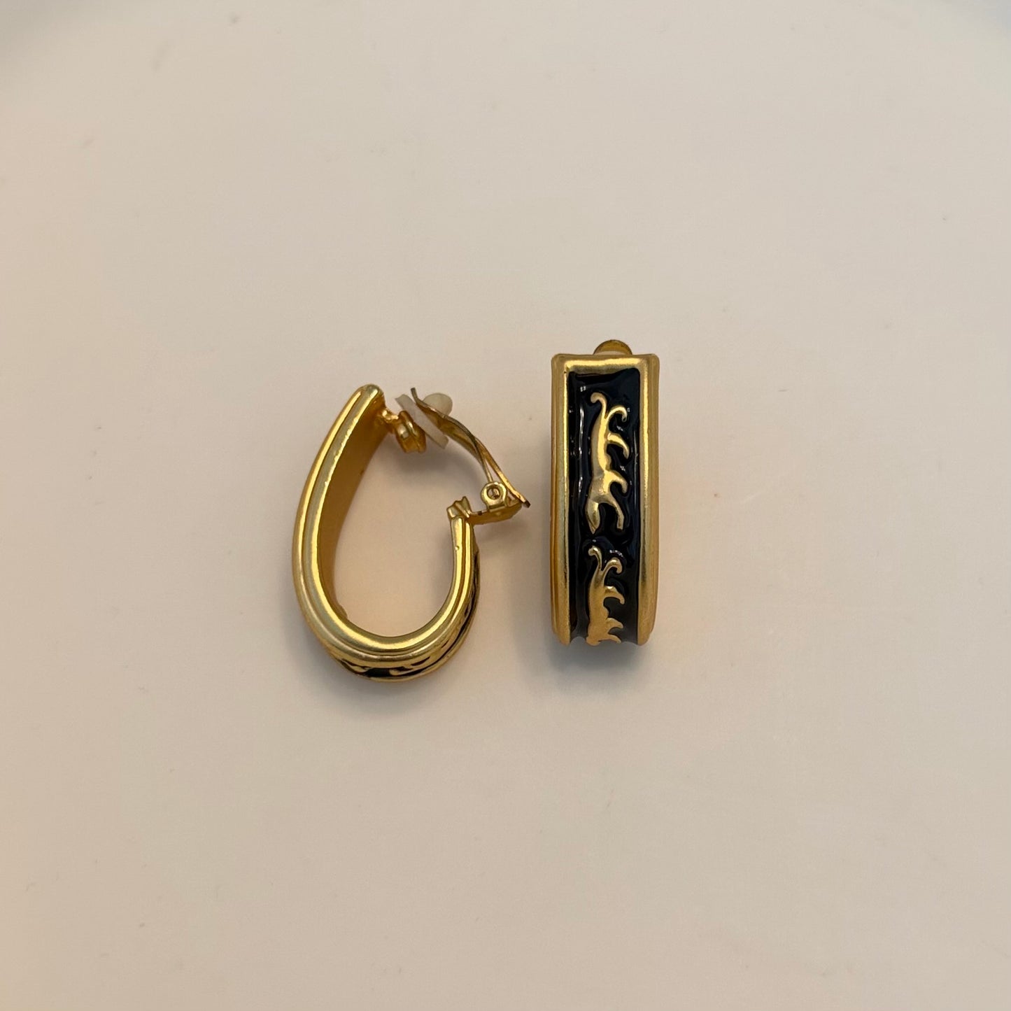 Black Panther Half Hoop Earrings