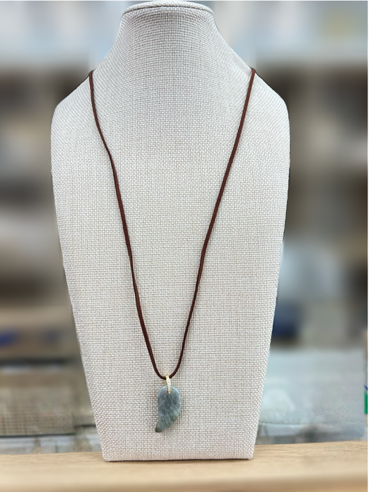 Brown Cord With Grey Horn