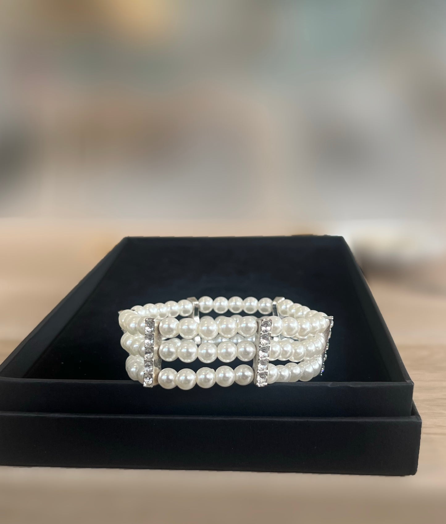 Pearl And Crystal Bracelet