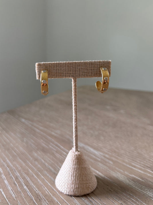 Vintage Two Tone Hoop Earrings