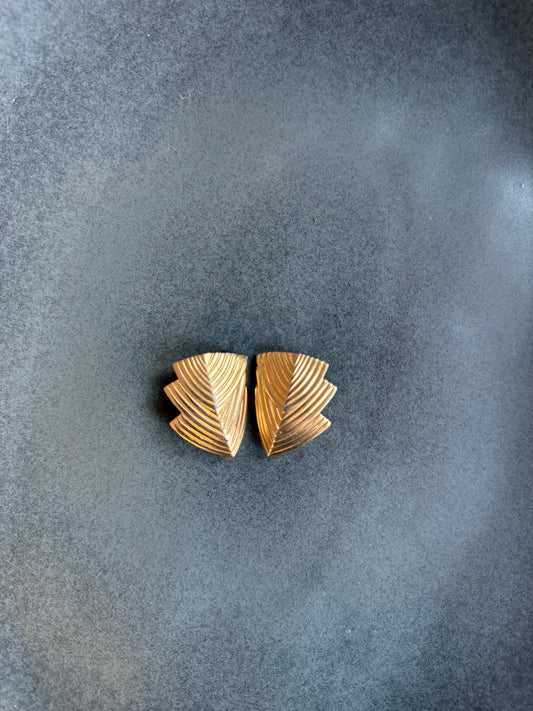 Vintage Givenchy Gold Tone Clip Earrings
